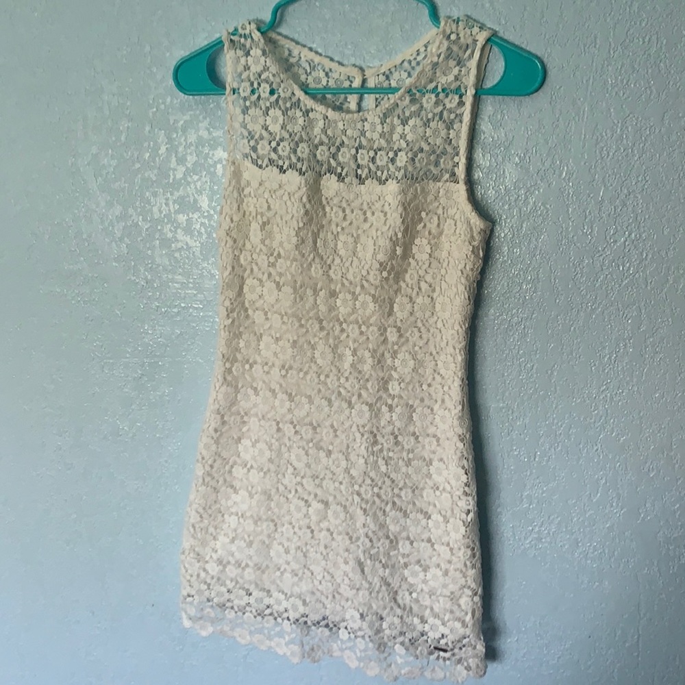 Hollister White Lace Eyelet Dress